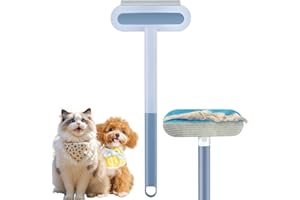 PTOSYAPE 3-In-1 Pet Hair Remover Brush Set, Multifunctional Hair Removal Brush For Dogs And Cats, Reusable Lint Roller With Cleaning Comb, Blue