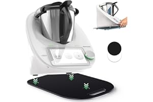 PACK IT CHIC für Thermomix TM6 / TM5 Gleitbrett Acryl, Rollbrett für Thermomix Vorwerk Küchenmaschine TM6 TM5 Zubehör Unterlage Brett, Hochwertiger Gleiter aus Premium Acrylglas für Thermomix, Glänzend Schwarz