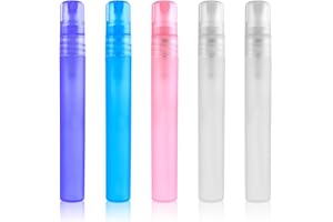 Yuanchu Mini rozpylacz do perfum, 10 ml, 5 sztuk, przenośne perfumy do ponownego napełniania, butelka z rozpylaczem w podróży, atomizer na zewnątrz, mała próbka