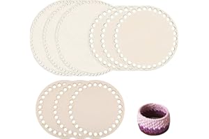 GGUFAY 9 piezas de base de cesta de ganchillo, base de cesta de madera para ganchillo, base de madera para ganchillo para tejer cestas de bricolaje, suministros de decoración del hogar y manualidades