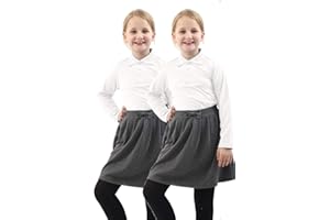 GW CLASSY OUTFIT GW CLASSYOUTFIT 2X BoysGirls Plain Long Sleeve Polo School Shirts Uniform PE Top Kids Tops Shirt