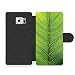 Produktbild Green Leaf Close Up Cool Style Design Faux Ledertasche Hülle fürSamsung Galaxy S6