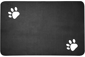 FERRADREND Tapis Chat Gamelle Absorbant,40 × 60 cm Tapis pour Gamelle Chien Antidérapant,Tapis Gamelle Chien de Diatomée,Séchage Rapide Tapis Absorbant pour Gamelle Chat