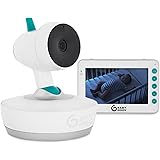 Babymoov Yoo Moov Baby Monitor Video Motorizzato 360°, Tutto in Uno, Bianco