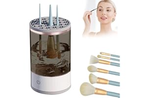 ENIYOU Lava Pennelli Make Up Elettrico,Pulitore Pennelli Trucco Elettrico,Pulitore Pennelli Trucco,Pulitore Elettrico Per Pennelli Da Trucco,Detergente Per Pennelli Per Trucchi Elettrici