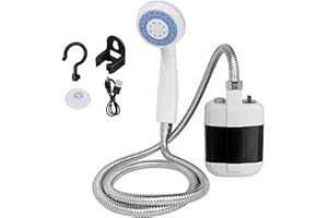 CARROTERR 2025 Portable Camping Shower, USB Rechargeable Outdoor Electric Shower, Handheld Water Pump with Hose, for Camping, Hiking, Beach, Car Washing, Traveling, Pet Cleaning, RV
