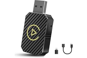 NHONGYE Wireless CarPlay Adapter UK for iPhone - No Delay Bluetooth 5.0 Mini Dongle, Plug-and-Play, Converts Wired to Wireless CarPlay, Easy control of Siri and calls etc. Compatibility with iOS 10+
