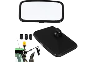 KOTARBAU® Traktorspegel, Sidospegel Grävmaskin 25x16,5 cm | Universell Traktorspegel, Sidospegel för Traktor, Konvex Traktorspegel med Hållare ⌀ 10-24 mm, PVC