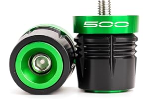 ZESIDIMO Per Kawasaki Ninja400 Ninja500 SE Z400 Z500 Z 400 500 2019-2025 2024 2023 Manopole Manubrio Moto Tappi Terminali Tappi Slider (Verde-500)