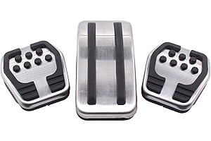 Doo Engy Pedalkappen Pedalsatz Fuel Bremse Pedale Fußbett Fußstütze Bremspedal Fußpedal Gaspedal Abdeckplatte Abdeckung Edelstahl für Focus MK3 MK2 Fiesta MK6 Ku-ga Mondeo MK3 C-Max C Max