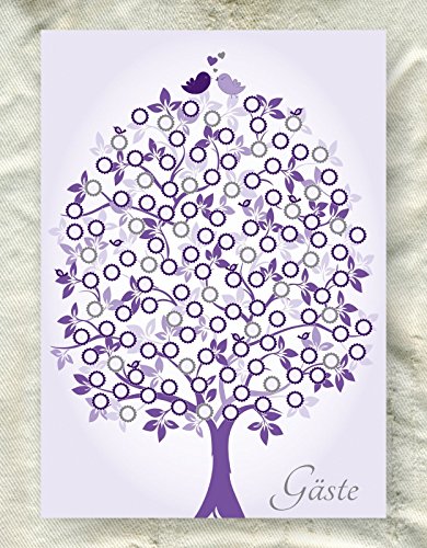 sehr großer Fingerabdruck-Baum Hochzeit Alternative zum Gästebuch