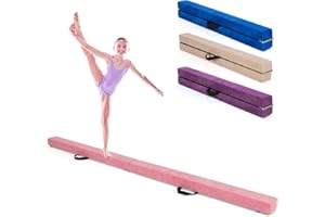 ‎DREAMADE DREAMADE Schwebebalken Kinder, Schwebebalken klappbar, Balance Balken Turnen, Gymnastikbalken Übungsbalken, Schwebebalken für Turnen Kinder, Holz, 210 x 10 x 6.5cm