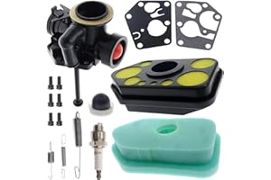 ZAMDOE 795477 Vergaser für Briggs & Stratton 795469 794147 699660 794161 498811 498809, mit Luftfilter, Dichtungsmembran, Zündkerzen Federn, für Kraftstofftank von BS-Vertikalmotoren