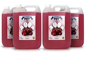 TRADE CHEMICALS FRESH PET CLEANER DISINFECTANT KENNEL/CATTERY PRE FILLED 5L x 4 (Cherry)