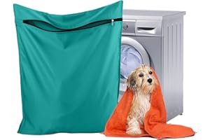 Coptiner Wäschesack für Haustiere Waschbeutel für Waschmaschine Hund und Katze Haar Entferner für Handtücher, Decken, Spielzeug, Petwear Wäsche Tasche (Blau)