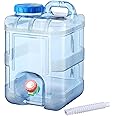 Nasmodo 15 Litre Camping Water Can with Tap Portable Camping Picnic Hiking Camping Water Tank Storage Container for Travelling Water Camper Dispenser Barrel with Faucet(Blue)