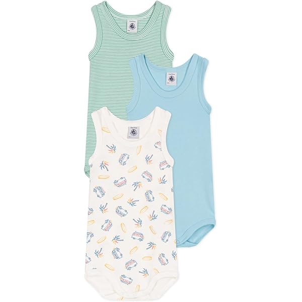 Body Petit Bateau Noi - Pacco Da 3, Maniche Corte, Unisex Bimbi - Foto 6