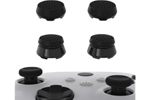 PlayVital Copri Levette Analogiche per per Xbox Series/One S X Controller,Thumbs Pro Armor Cover Stick Analogici Grip Gommini per Xbox Core Wireless Joystick-Convesso-Nero