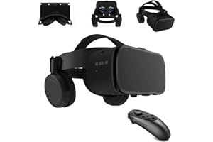 THAFIKZI VR Headset for Phone, VR for Movies & Games Foldable 3D Virtual Reality Glasses Bluetooth VR for iPhone/Android Phones with 4.7-6.5’’ Screens, Great for Kids and Adults (Black)