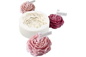 GUKASXI 3D Large Peony Flower Silicone Mould, Flower Candle Moulds, Soap Making Mould for DIY Handmade Craft Birthday Wedding Party Decor