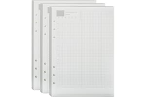 FLEARITZO A5 Notizbuch Journal Tagebuch – 6-Ringordner Planer mit Nachfüllseiten – 135 Blatt Nachfüllpapier für Skizzen Malerei Bullet Journal (Notizbuch)