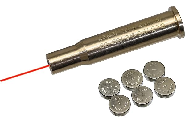MAYMOC .30-30/.25-06/.270 Bore Sight Cartouche Red Dot avec 2 Jeux de Piles