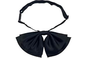 AUSUAYA Damen-Fliege, aus Seide, vorgebunden, japanische Kawaii-Schulmädchen-Uniform, Anime-Fliege für Lolita-Floppy-Krawatte, GB-FWBT-1, Schwarz , One size