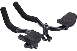 BBB Cycling AeroComfort Barres Triathlon en Aluminium | Aerobar Ergo-Bend pour Vélos de Route | Coussins de Bras en EVA Réglables en Largeur | Compatible avec Guidons de 22,2/25,4/31,8 mm | BHB-59