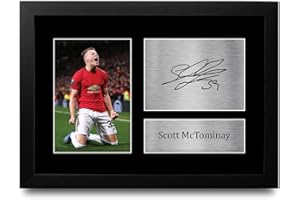 HWC Trading A4 FR Scott McTominay Presents Printed Signed Autograph Picture for Fans and Supporters - A4 Framed