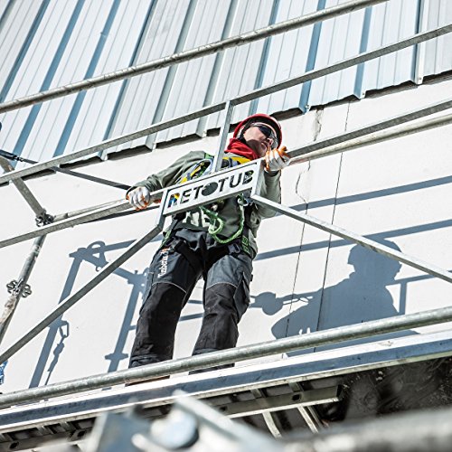 Miller H-Design Dachdeckerset mit 2-Punkt-Auffanggurt, doppeltem Verbindungsmittel(1,5m) im Rucksack; geprüft nach EN 361 - 5