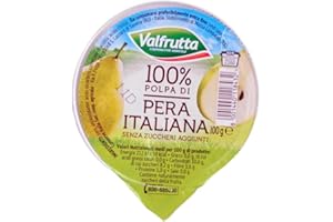 MENDOSA Valfrutta Polpa di Pera 100% Italiana, Senza Zuccheri Aggiunti, 100g, Confezione da 24 Vaschette