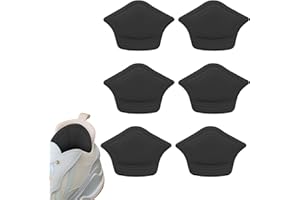 FOATCOX Fersenpolster für zu Große Schuhe, Fersenpolster mit Einlagen aus Schwamm, Shoe Patch Schuh Fersen Reparatur Set (3 Paare - Schwarz)