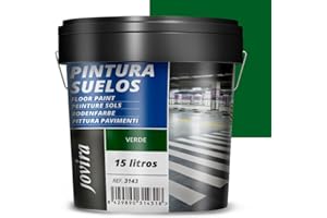 JOVIRA PINTURAS Pintura Suelos, Garajes y Pavimentos Deportivos en general, acabado Mate. Protege y decora las superficies de hormigón, cemento y asfalto. (15 Litros, Verde) A-16B