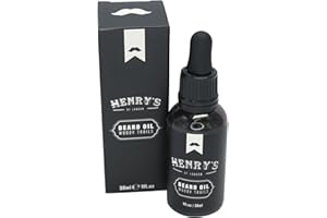 Henry's Of London Beard Oil & Hair Oil, Promote Hair Growth, Moustache Oil, Nice Smelling Beard Oil. Beard Softener for Men, Short Beard Oil & Long Beard Oil. Stubble Softener & Moisturiser