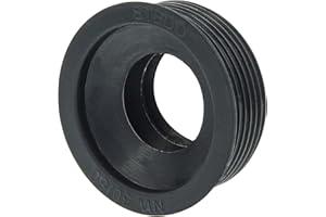 Tecuro V11436 Siphon Rubber Sleeve for Drain Pipe, Outer Diameter: 50 mm, Inner Diameter: 32 mm., Black
