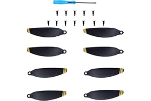 YINETTECH Lot de 8 hélices de rechange avec vis et tournevis à dégagement rapide et faible bruit pour DJI Mavic Mini 4726F Pointe dorée