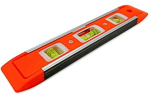 TIJAR Spirit Level Magnetic 230mm - Heavy-Duty, 3 Bubble Vials for Precision – Horizontal, Vertical & 45° Measuring Tool for DIY, Construction, and Carpentr