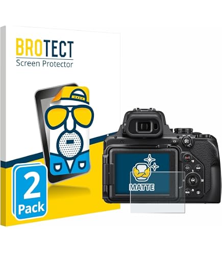 Displayschutzfolie Für Nikon Coolpix P1000 – 2x Glasklar, Kratzfest, Blasenfrei Anbringbar, Made In Germany