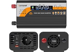 800 W 12 V till 220 V ren sinusformad spänningsomvandlare med 1 EU-kontakt och 2 x USB-billaddare DC sinusväxelriktare med ci