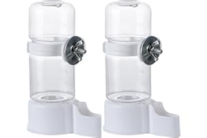 OTKARXUS Bird Water Feeder,2PCS Automatic Bird Water Dispenser for Cage,Parrot Water Bottle Drinker Food Seed Dispenser Cage Accessories for Parrots Budgie Lovebirds Parakeet Cockatiel (Clear 140ML)
