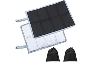 XIASHENG 2 Pcs Esterilla Plegable,Estera Plegable Portáti con 2 Bolsos de Almacenamiento,diseño del Amortiguador Estera Plegable Campestre Aire Libre Que Acampa de Asiento Impermeable para Picnic-38 x 28cm