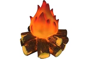 QMJDDYMX 3D Fake Fire Campfire, Decorative Faux Fireplace Logs Led Simulation Flameless Charcoal Flame Lamp Battery Powered For Halloween Christmas Thanksgiving Decorations, Style 1