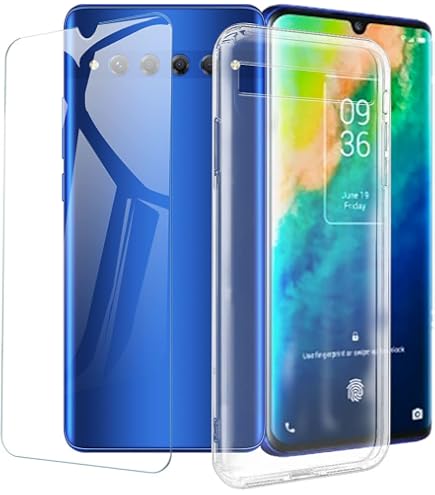 Custodia Compatibile con TCL 10 Plus / T782H schermo display lcd 6.47 BACK COVER case soft GEL SILICONE protezione flessibile antiurto antigraffio SLIM matte gomma MORBIDA TPU nero