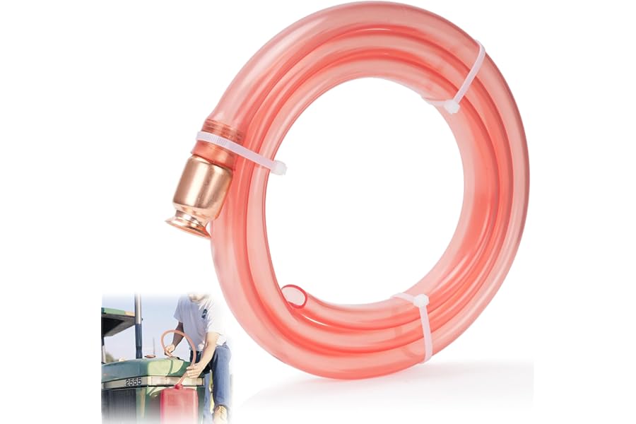Nutmanel Siphon Pump Hose,Orange Siphon Hose,Syphon Pump,6ft Multi-Purpose Portable Jiggle Siphon Tube,Fuel Siphon for Gas/Water/Gasoline/Fuel Automatic Shaker Siphon Self Priming Hose