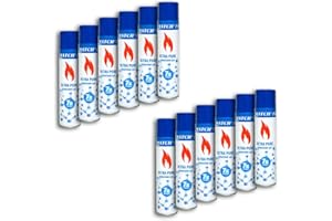 JELLY JOKER Premium gaz do napełniania – butan – gaz do zapalniczek – zapalniczka + 1 zapalniczka (12 x ISO butan) (12)