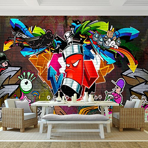 Fototapete Graffiti 308 x 220 cm – Vliestapete – Wandtapete – Vlies Phototapete – Wand – Wandbilder XXL – !!! 100% MADE IN GERMANY !!! Runa Tapete 9063010a - 2