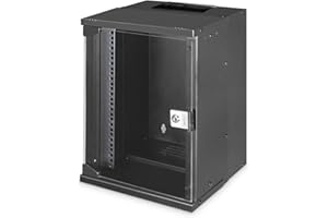 DIGITUS armadio di rete 10 pollici - 9 U - montaggio a parete - non montato - HxLxP 457x316x298mm - capacità di carico 30kg - profondità utile 254mm - classe di protezione IP20 - serie SOHO Pro - nero
