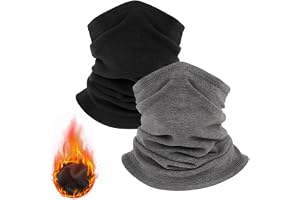 EIYVPRA 2 st Fleece Halsvärmare Fleece, Tjock Vinterfoder, Elastisk Halsvärmare Vindtät Skidåkning, Balaclava Mask Hatt för M