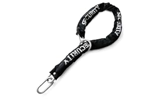 RADIKAL RK10120L Cadena Antirrobo Moto Seguridad, Eslabones Acero Cementado ø10mm, 120cm Sistema Lazo Más Polivalente, Candado Cadena Anclaje Garaje, Contenedores, Porton, Scooter, Bicicleta Eléctrica