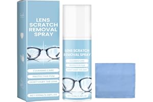 Mnozreo Glasses Cleaning Spray for Sunglasses,Spray de Reparación de Gafas,Líquido Limpiador de Lentes,Eliminar Arañazos de Lentes,Limpiador de Arañazos Gafas,100ML,1PC